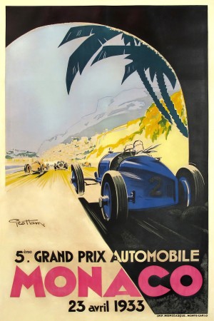 Monaco Grand Prix Vintage Poster 1933